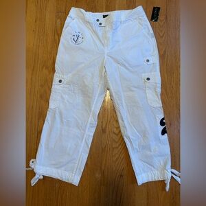 Ralph Lauren White Capri Cargo Pants- New with tags